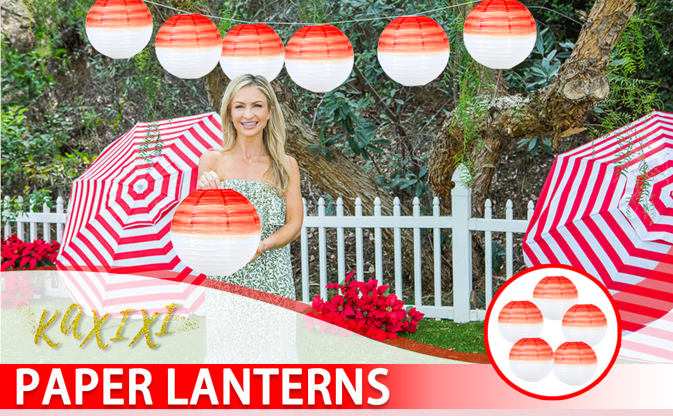 Hanging Decorative Paper Lanterns Reusable Round Paper Lanterns outdoor