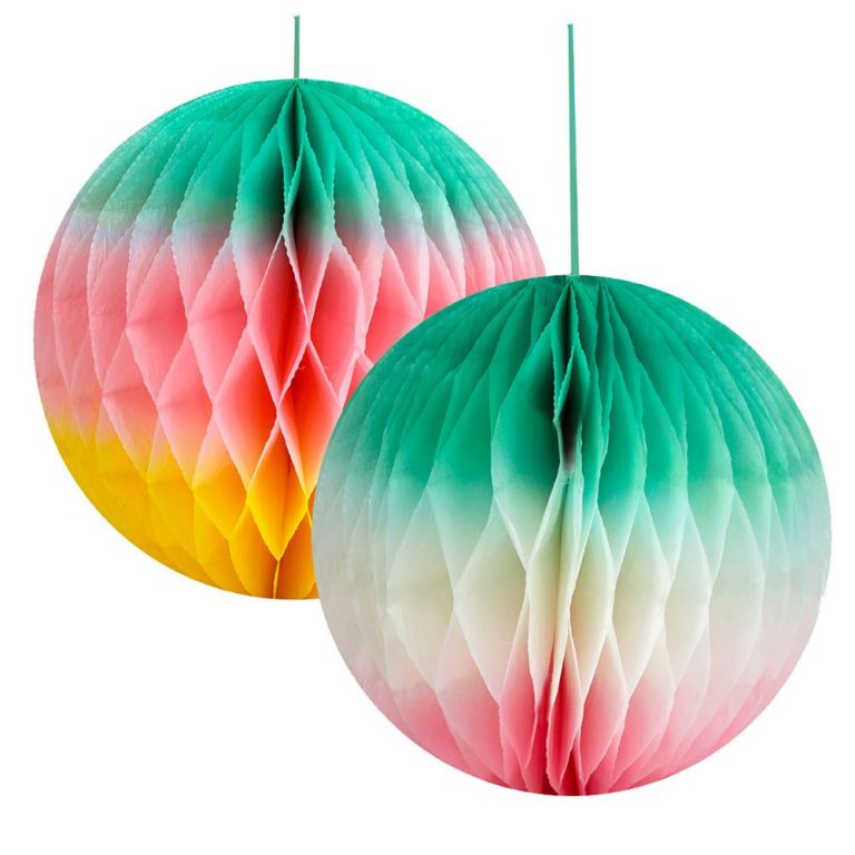 Ombre Paper Honeycomb Decorations