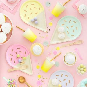 Summer Party Decorations Ice Cream Inspired Paper Plates