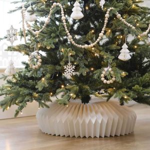 White Christmas Tree White Honeycomb Skirt Decoration