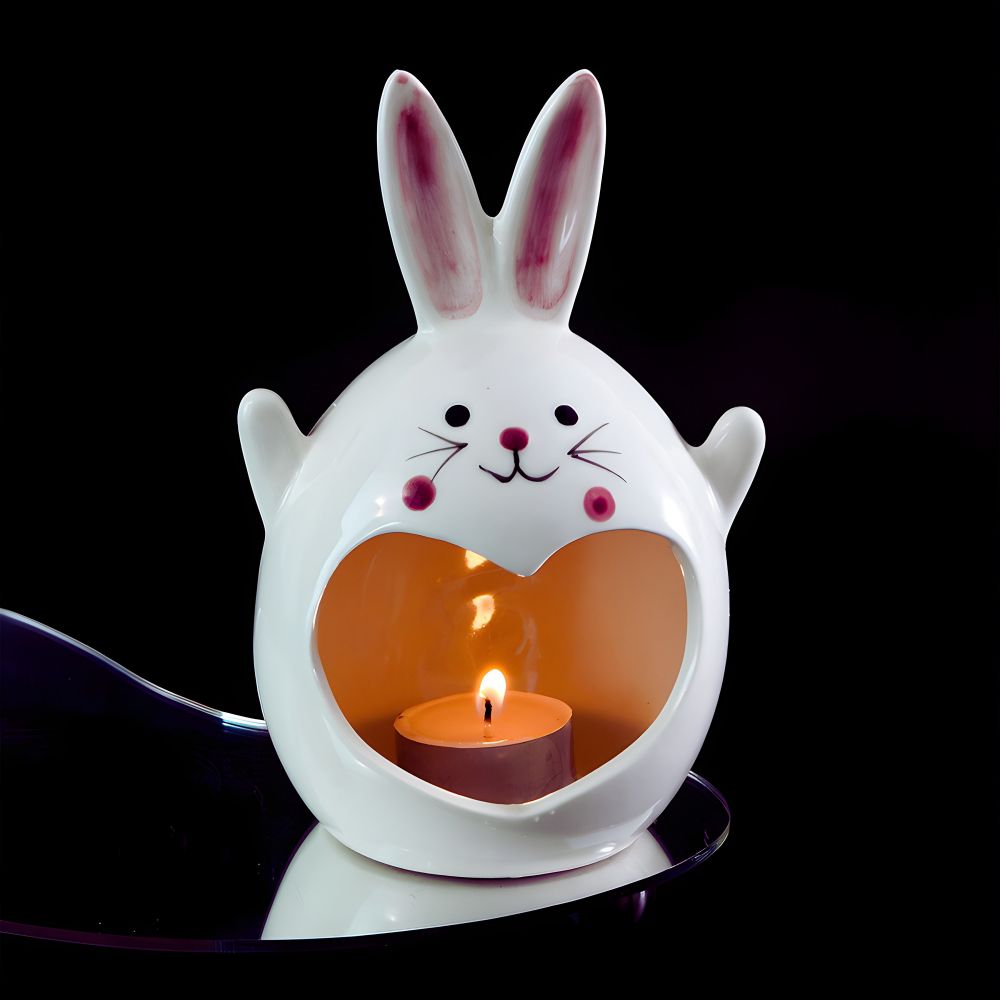 cute chinchilla creamic candle holder