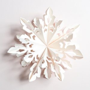 DIY Paper Snowflake Fan Christmas Tree Ornament Decoration