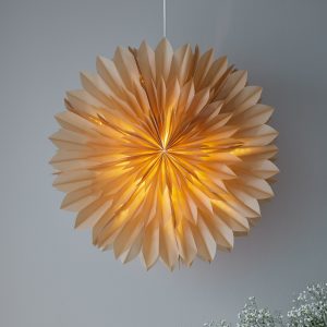 Decorative Paper Star Multi-Layer Paper Fan Ornament Amber