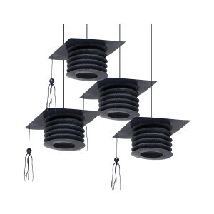 Graduation Paper Party Lanterns Black