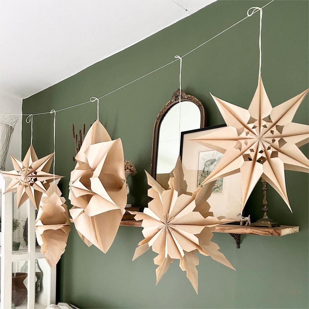 Handcraft Scandinavian Christmas Paper Bag Snowflakes