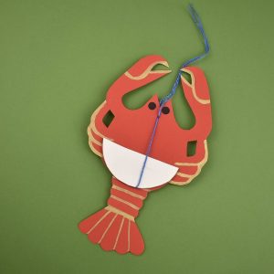 Handmade Paper Lobster Christmas Decoration