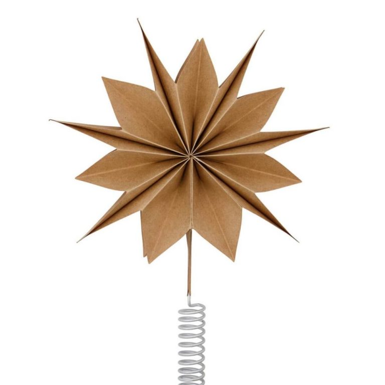 Kraft Brown Paper Star Christmas Tree Topper