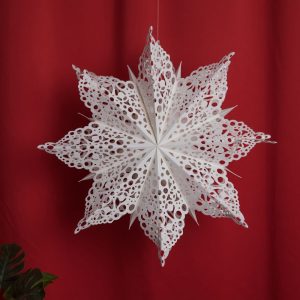 Large Paper Snowflake Lanterns Christmas Star Lights With OEM Suppliers