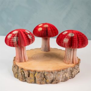 Mini Mushroom Fall Decor ECO-friendly Mushrooms Honeycomb Paper Decorations