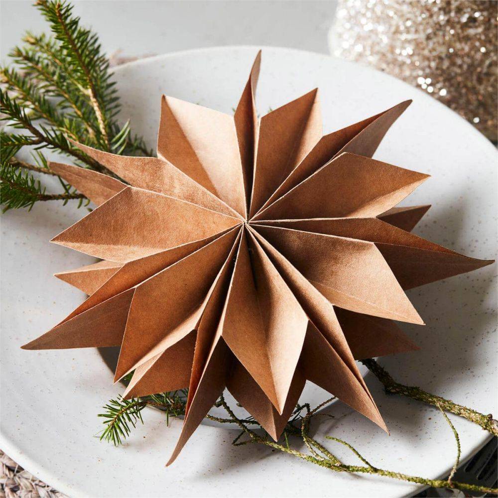 Natural Tree Top Paper Star