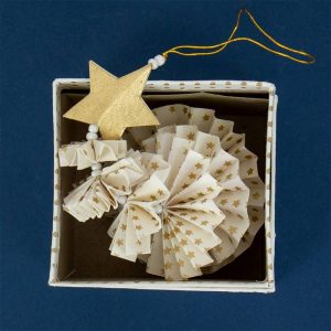 Paper Fan Christmas Tree Decoration