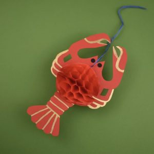 Paper Lobster Christmas Decoration