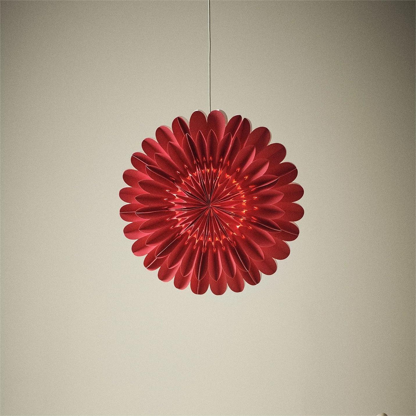 Red Gerbera Sowflake Paper Star Decor