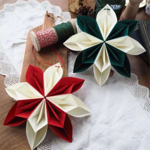 Traditional Christmas Paper Snowflake Decoration Sustainable Paper Ornaments