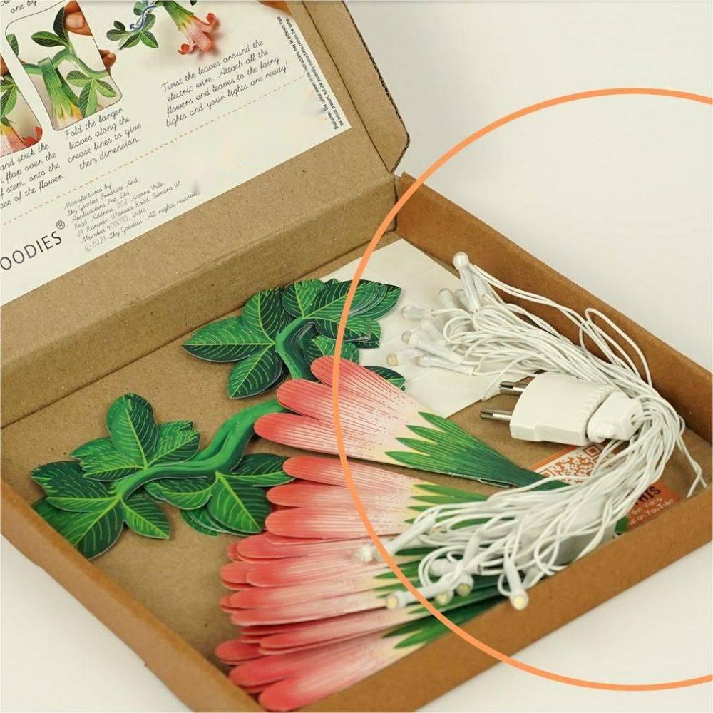 diy Flower Fairy Lights Paper Campsis Grandiflora String Lights