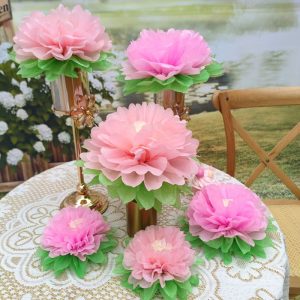 6pcs Pinks Flowers Decoration 8