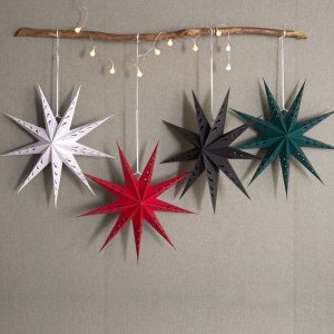 Illuminated Christmas Paper Star In White Wholesale Paper Star Lights