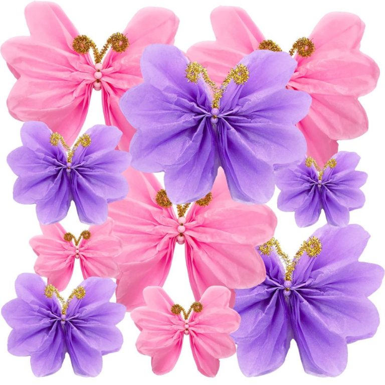 Paper Butterflies Pom Poms Spring Decorations Bulk Wholesale