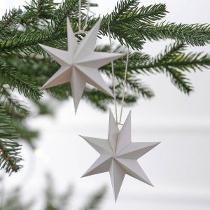 Paper Star Christmas Hanging Decorations