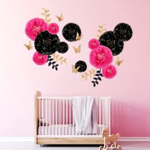 Tissue Paper Flowers Pom Poms