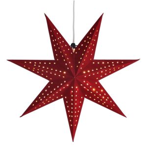 Custom Made Flocked Advent Paper Star Lantern