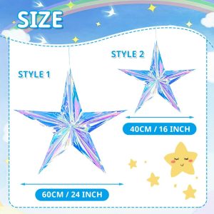 Iridescent Star Decorations