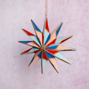 Pinwheel Glitter Star Ornament