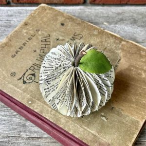 Book Page Crafts Honeycomb Apple