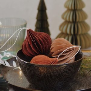 Natural Drops Paper Decoration Christmas Paper Balls Honeycomb Decorations