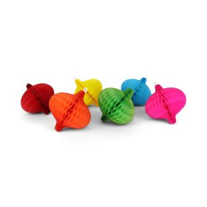 Personalized Multicolor Mini Tissue Paper Honeycomb Onion Ornaments