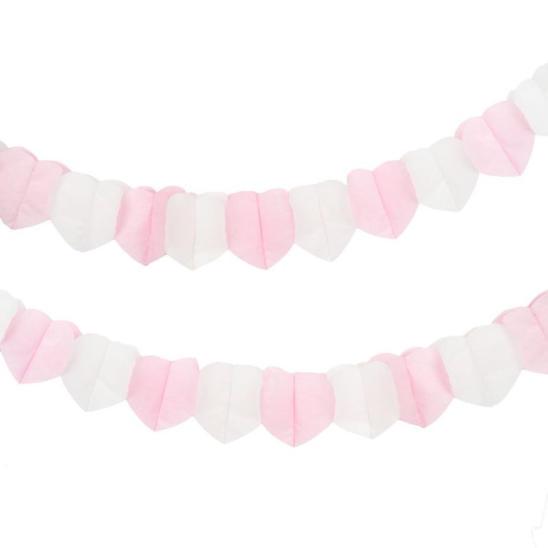 Pink Paper Heart Garland Custom