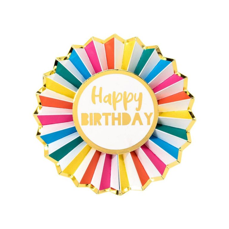 Rainbow Brights Happy Birthday Badge Bulk Wholesale Supplier