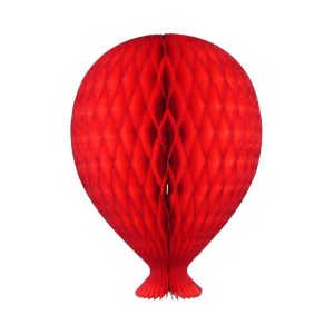 Red Honeycomb Paper Balloon Bright Orange Paper Decoration