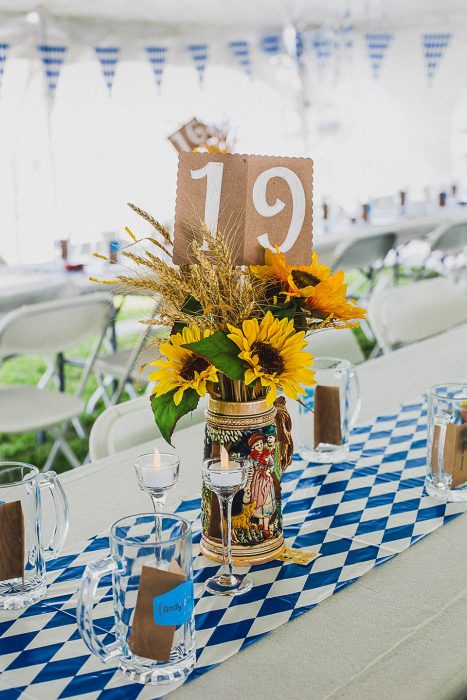 oktoberfest wedding party decorations table centerpieces