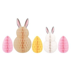 Easter Paper Honeycomb Centerprieces Decoration Kit Easter Decorations