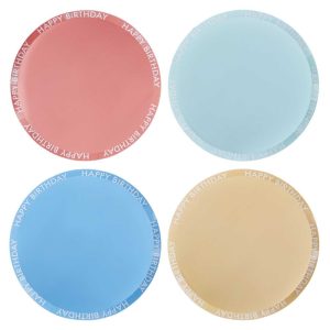 Bright Color Eco Friendly Personalized Birthday Paper Plates