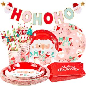 Christmas Party Tableware Set Bulk Paper Tableware Manufacturer