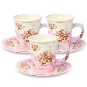 Customized Tea Party Paper Cups Party Drinkware Decor