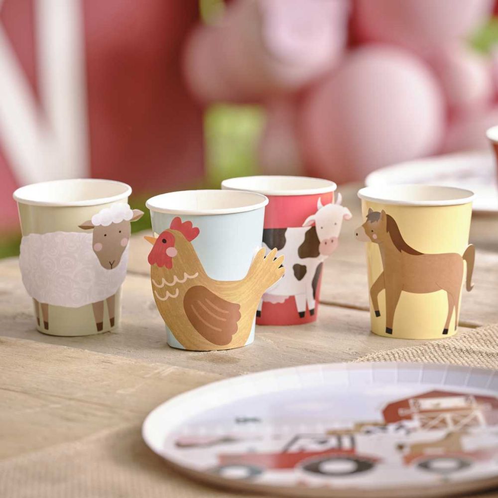 Farm Animals Paper Party Cups Supplier for Bulk Orders