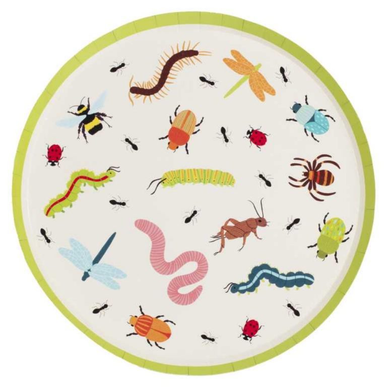 Funny Bug Themed Personalised Party Paper Plates