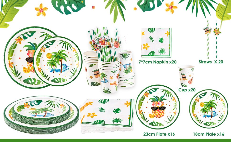 Hawaii Party Tableware