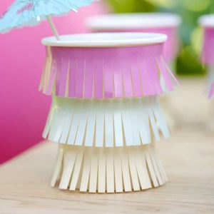 Hawaiian Tassel Fringe Paper Cup Personalised Disposable Party Cup