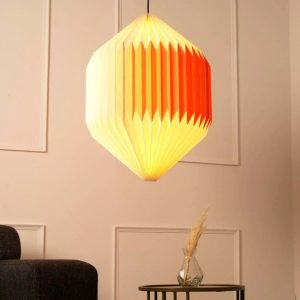 Oblong Active Orange Folded Lamp Pendants Wholesale