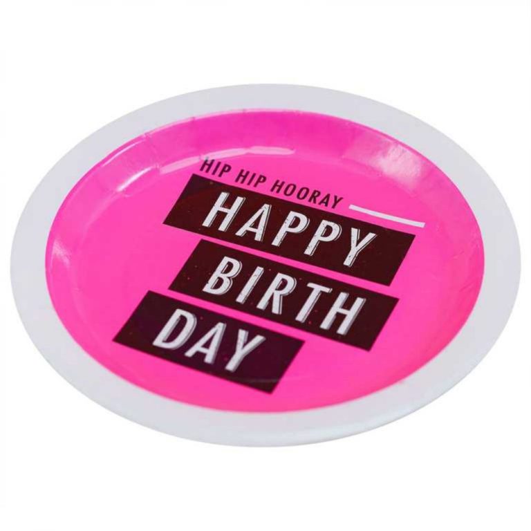 Personalized Paper Plates For Birthday Party Pink Disposable Plate