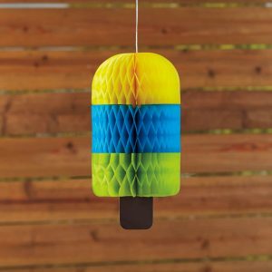 12inch Blue Green Yellow Popsicle Honeycomb Ornaments MOQ 1000 PCS