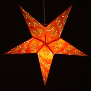 Bulk Order Lighted Paper Star Ball Ornaments Red