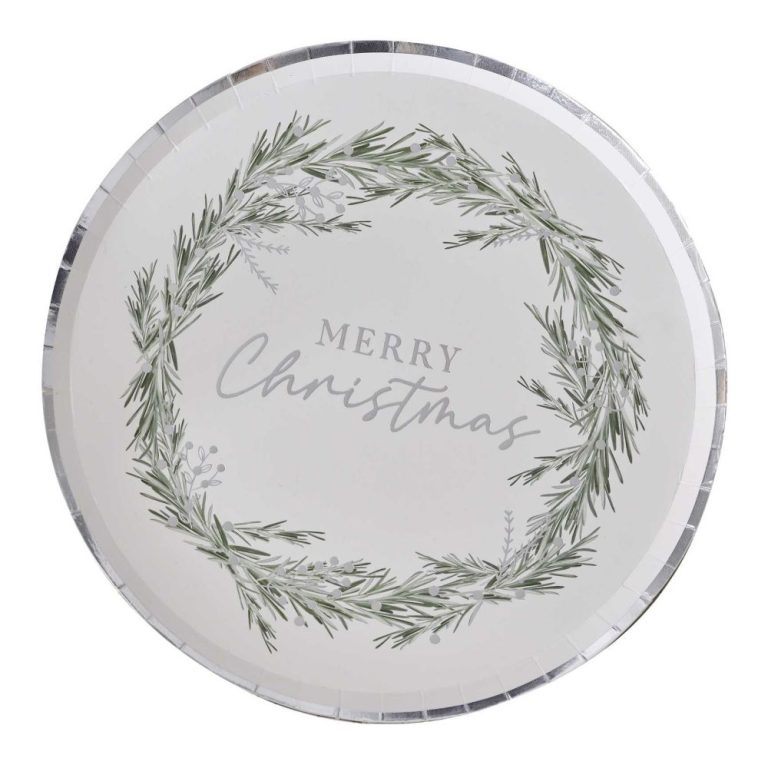 Merry Christmas Paper Plates MOQ 10000 PCS