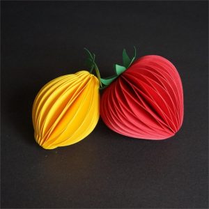 Paper Honeycomb Fruit Bulk Home Ornaments