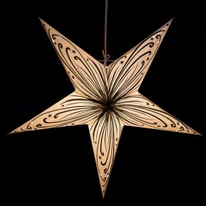 Paper Stars Line Art Star Christmas Ornament