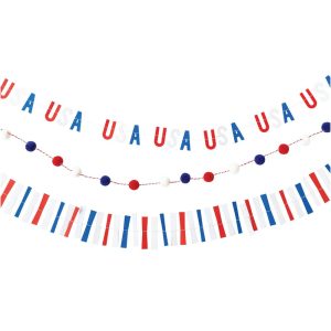 Patriotic Stars Stripes Mini Banner Set Independence Day Decorations Manufactures